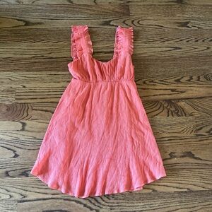 Alter’d State' Coral Ruffle Strap Dress